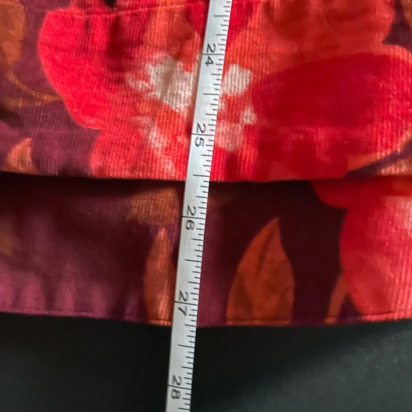 Sonoma Women's Size 2X Red Floral Corduroy Shirt - Picture 14 of 15